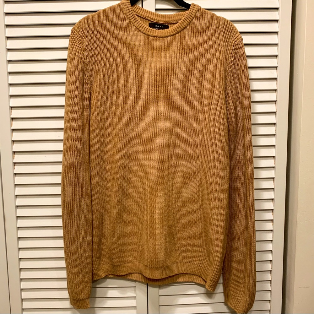 Zara Ribbed Sweater - Light Brown
